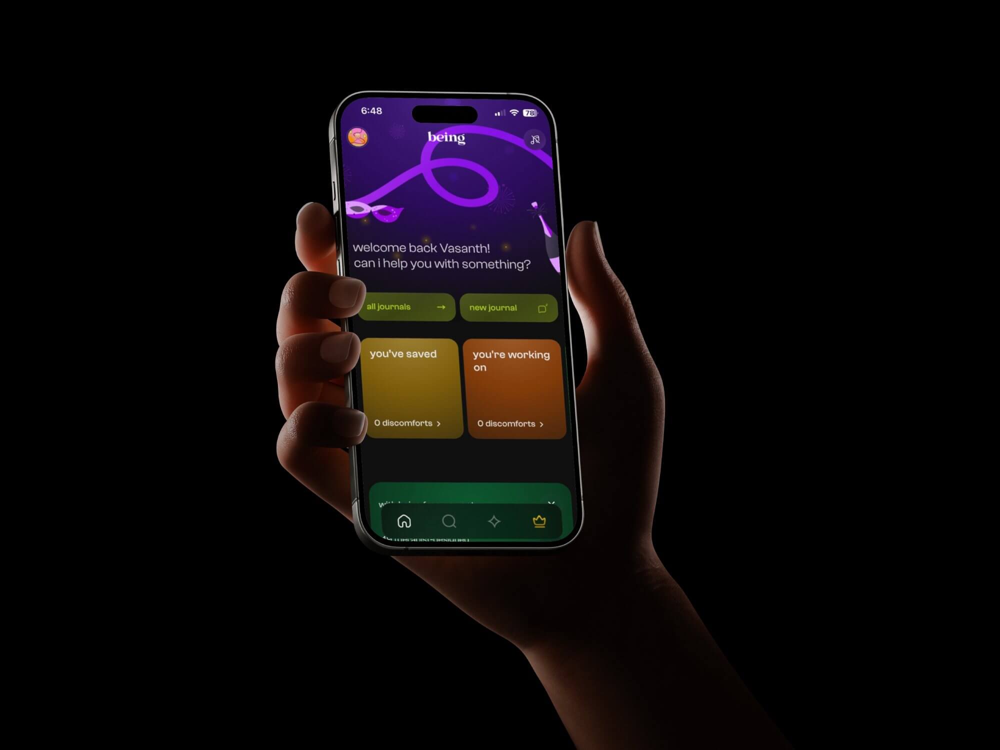 Being mobile wellbeing product