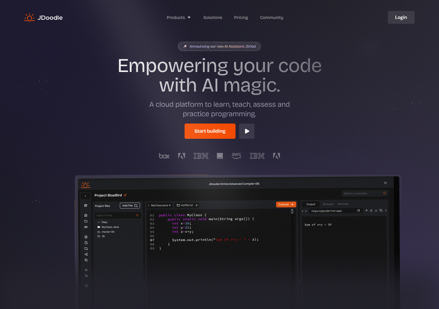 JDoodle AI coding platform