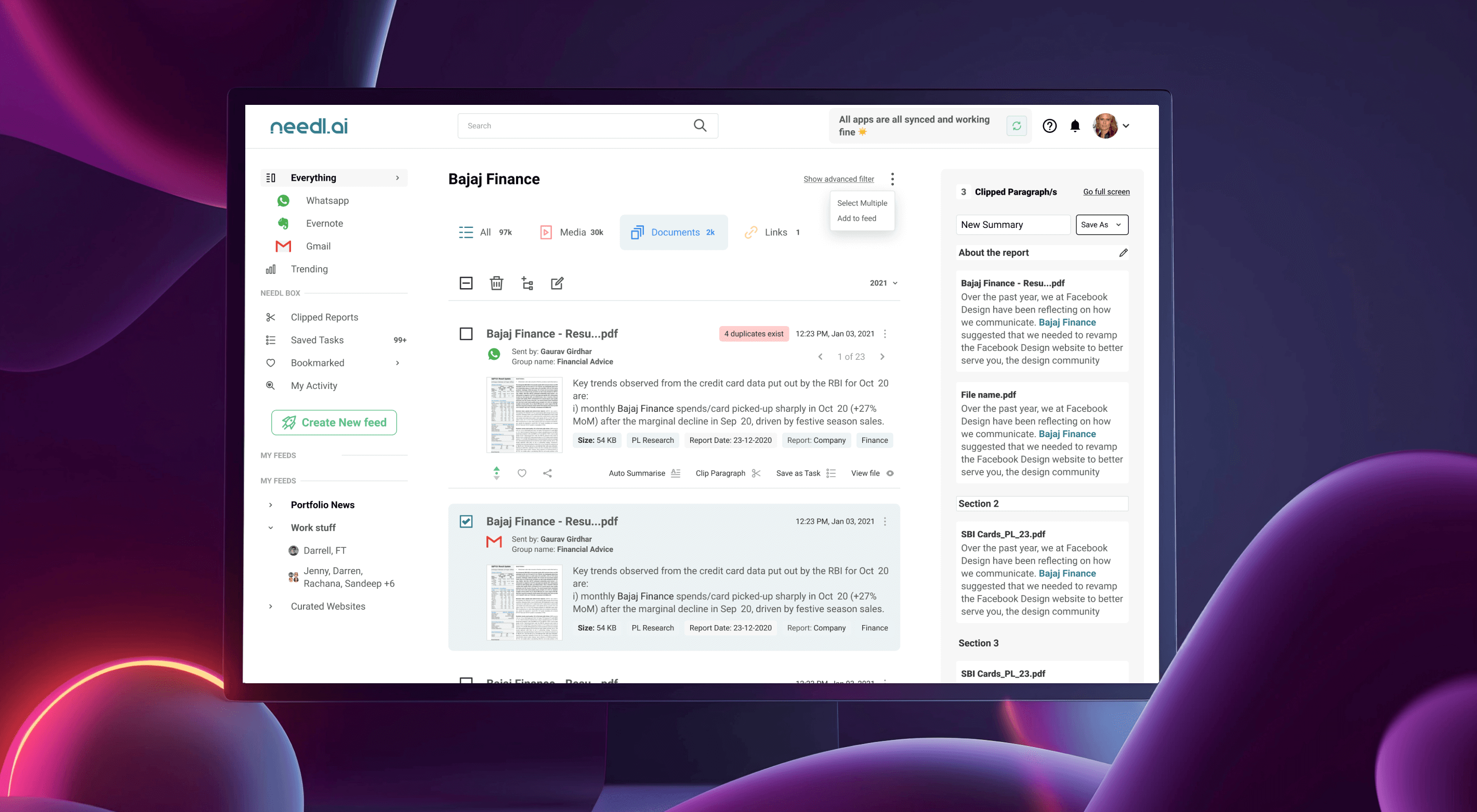 Needl AI knowledge workspace